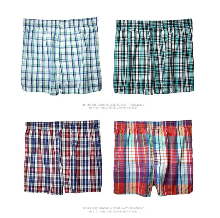 4 pack Underwear Men Boxers Loose Shorts Men's Big  Shorts Boxer Cotton Home Underpants Underwear