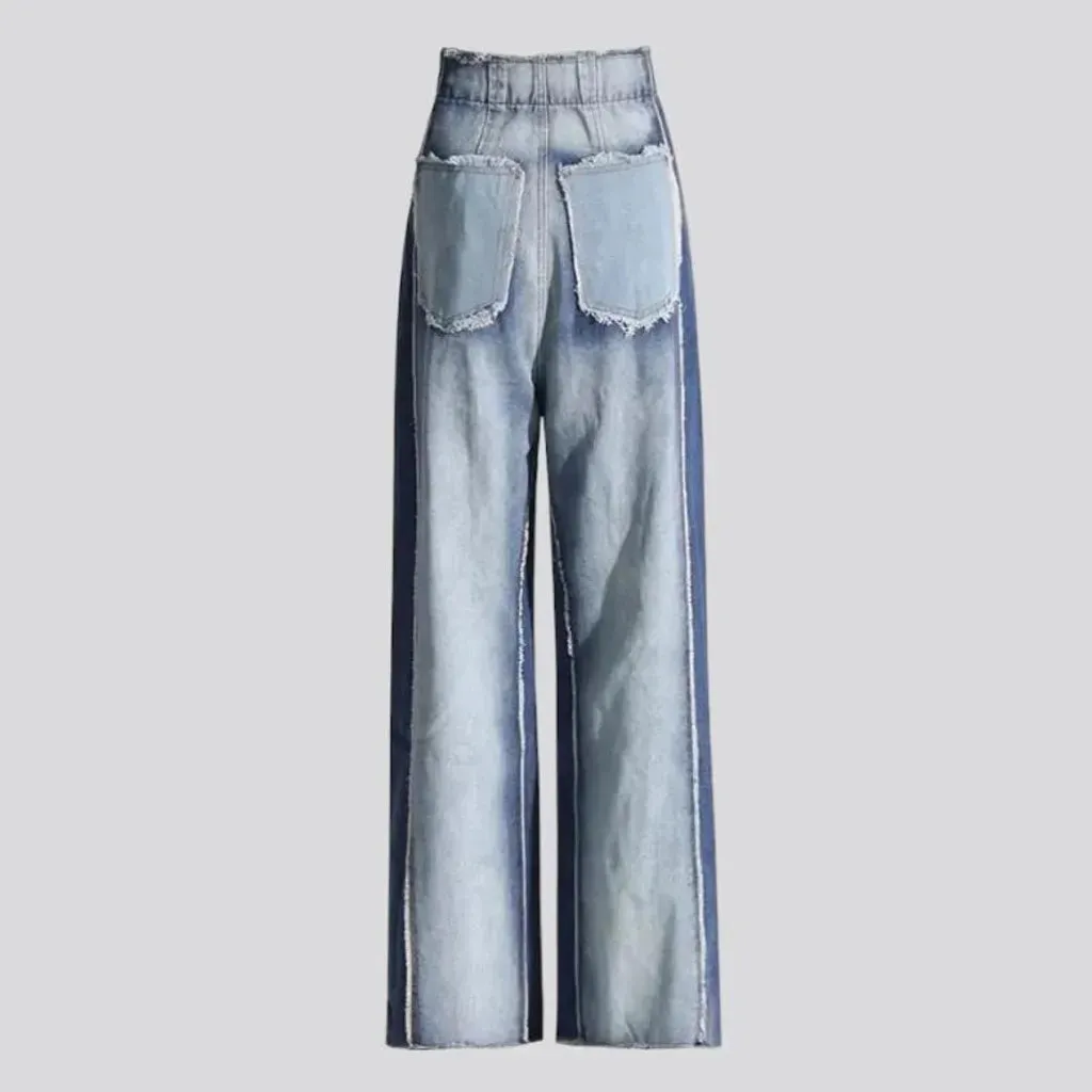 Baggy ultra-high-waist jeans for women