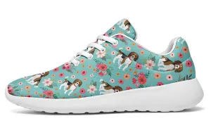 Beagle Flower Athletic Sneakers