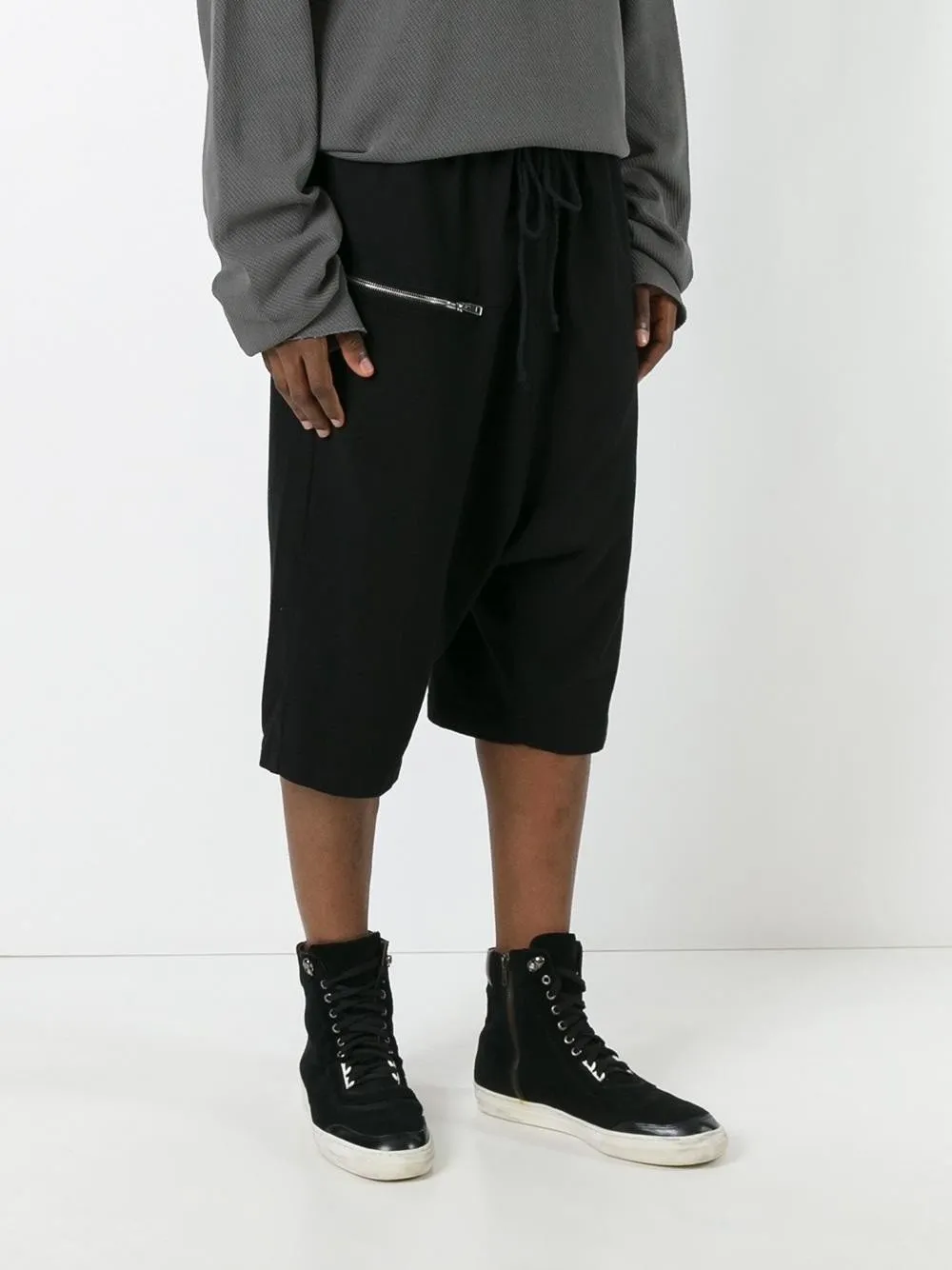 Black Zip Pocket Shorts