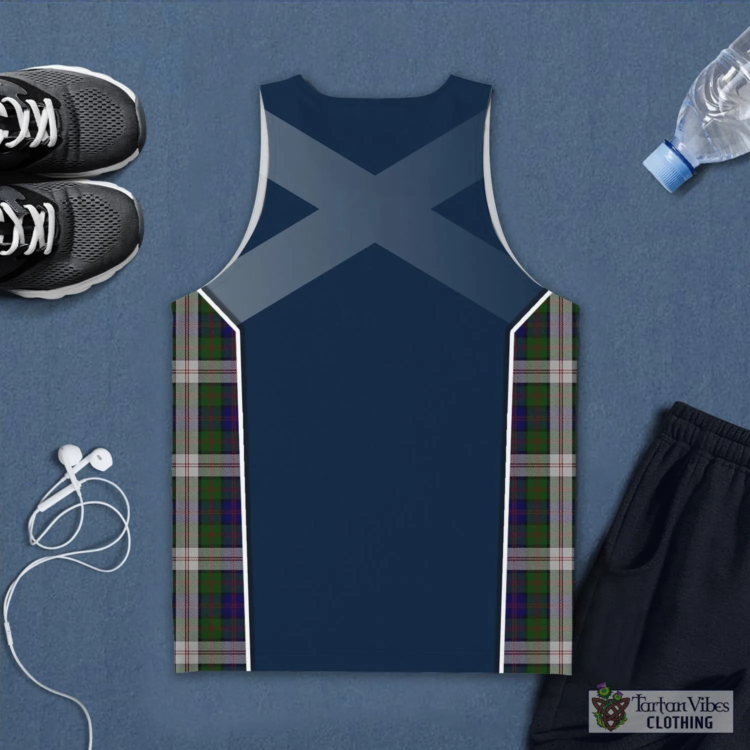 Blair Dress Tartan Men's Tanks Top with Family Crest and Scottish Thistle Vibes Sport Style