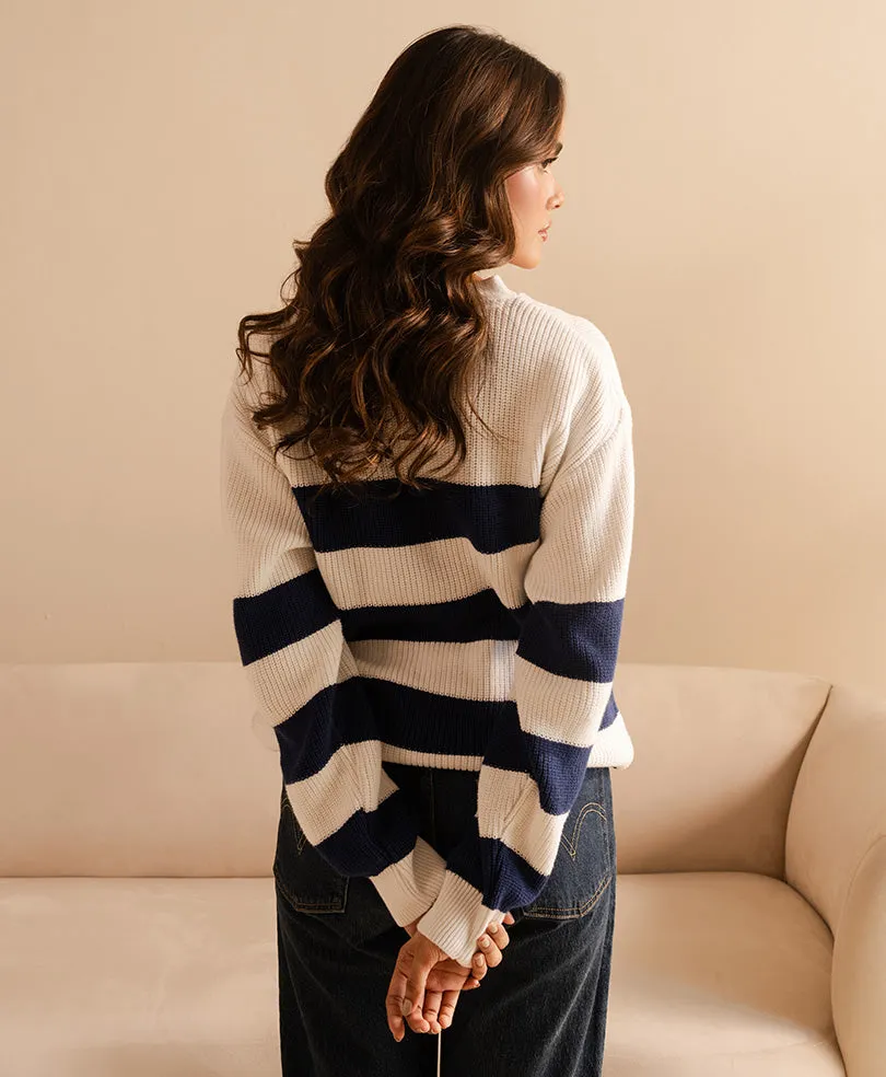 Blue and White POLO Sweater (Women)