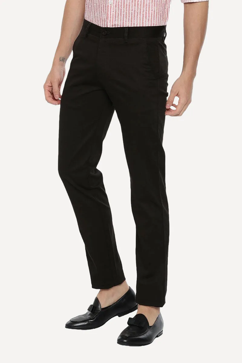 Bronx Chinos - Charcoal Black Trouser For Men | Ariser