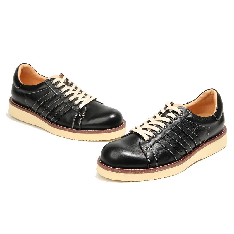 CarvedLux Exotic Texture Low-Top Sneakers