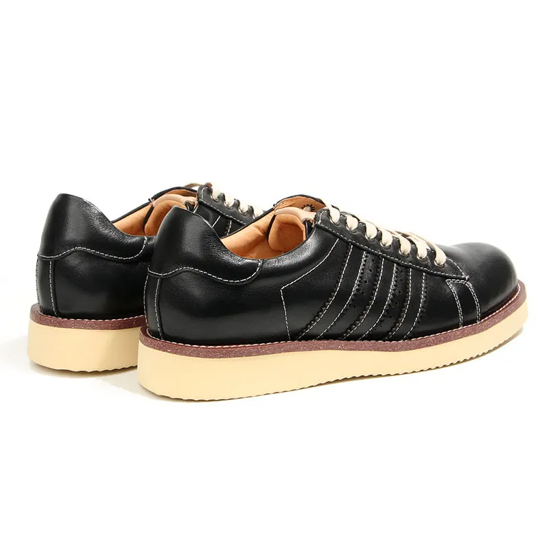 CarvedLux Exotic Texture Low-Top Sneakers