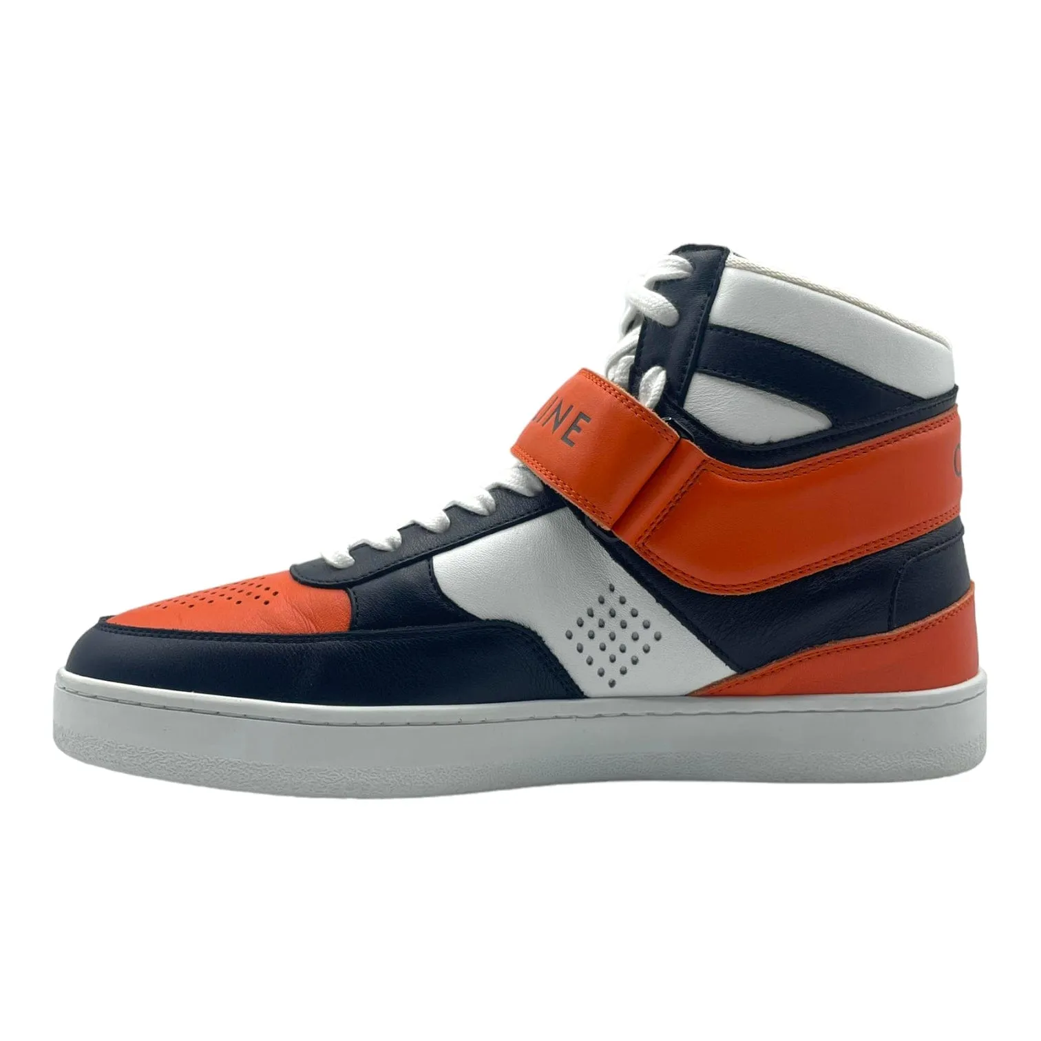 Celine Calfskin CT-03 High Top Sneaker Orange Black Pre-Owned