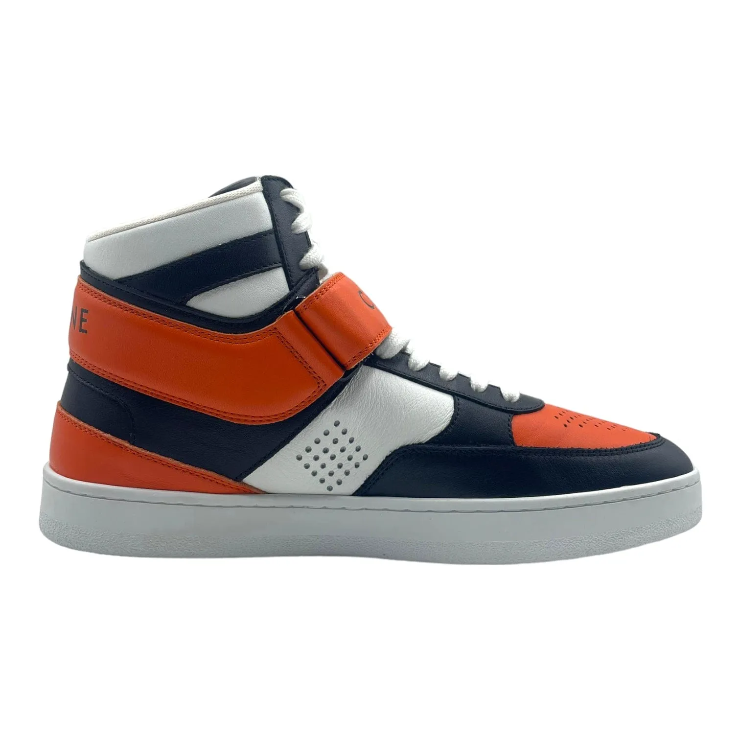 Celine Calfskin CT-03 High Top Sneaker Orange Black Pre-Owned