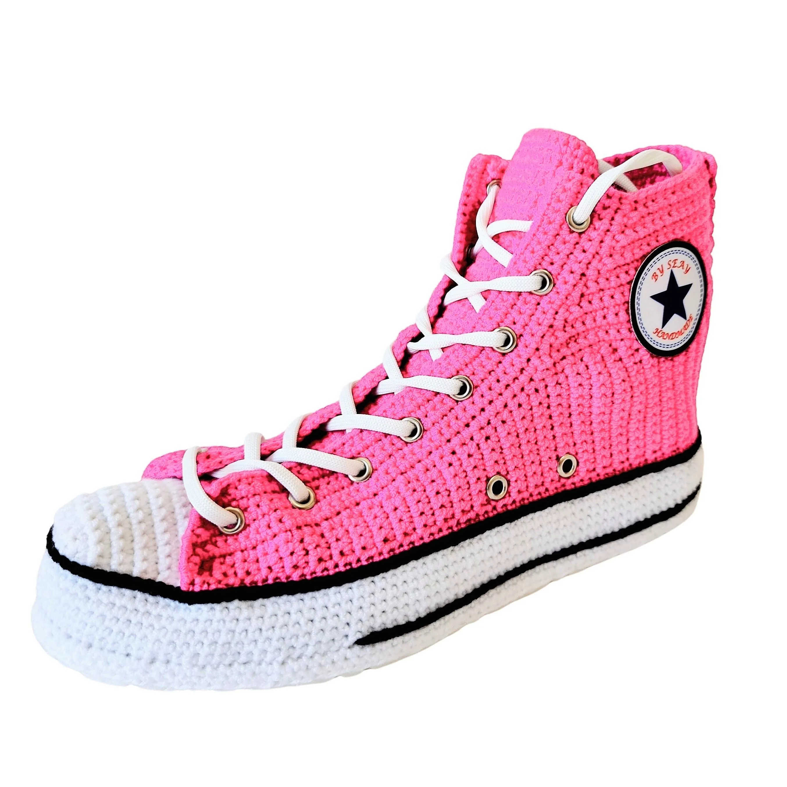 Converse Turquoise High Top Seasonal Crochet Sneakers Slippers Knitted Booties Plush