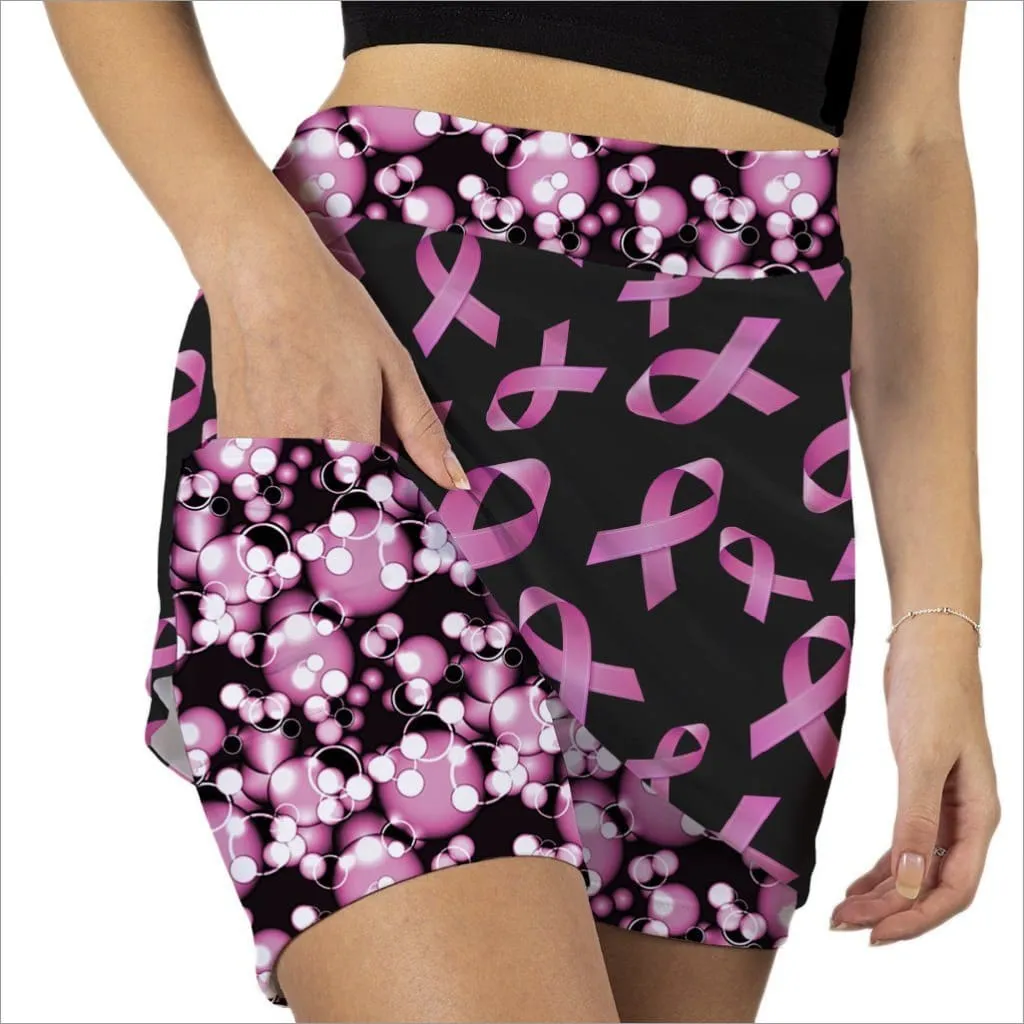 CURE BREAST CANCER BLACK SKORT