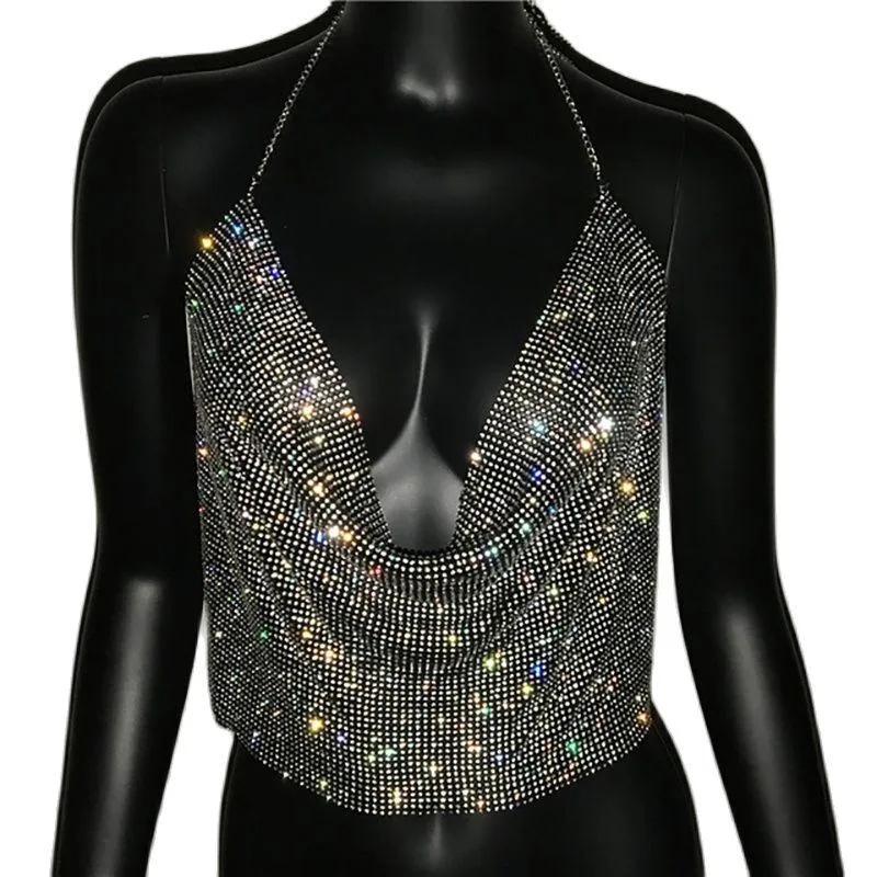 Dropped Rhinestone Top