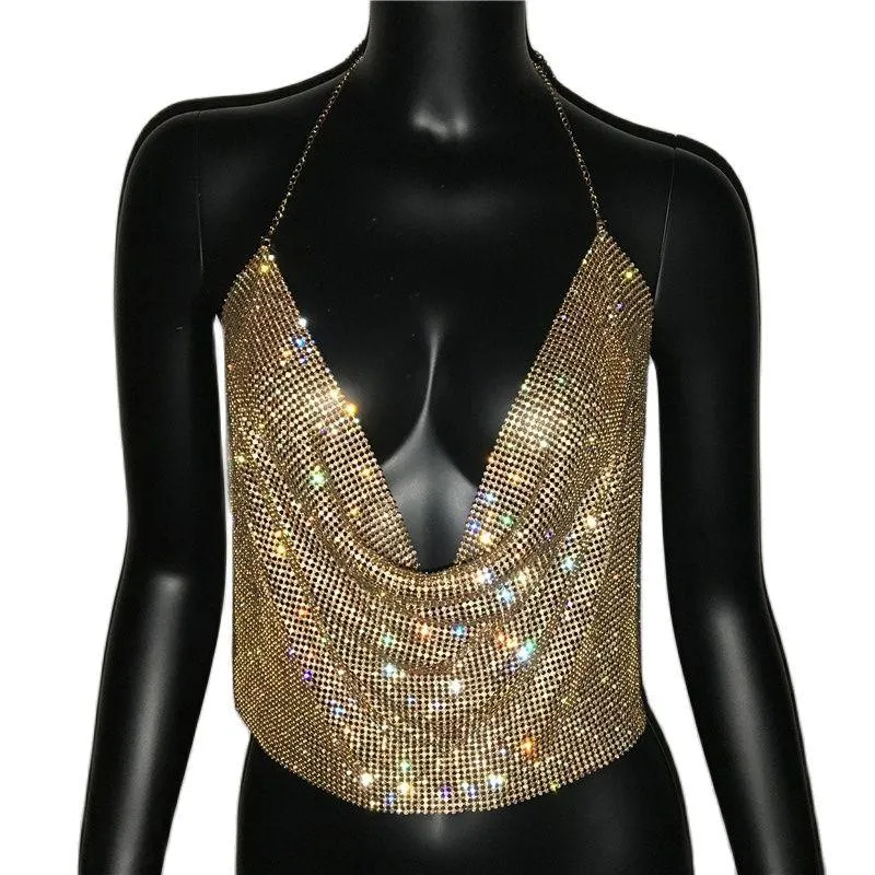 Dropped Rhinestone Top