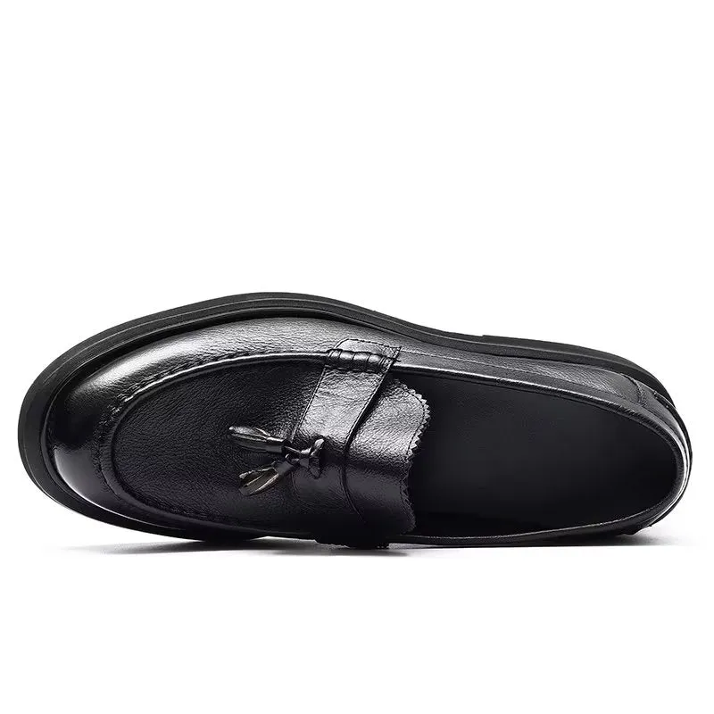 Embossed Elegance Slip-on Dress Shoes