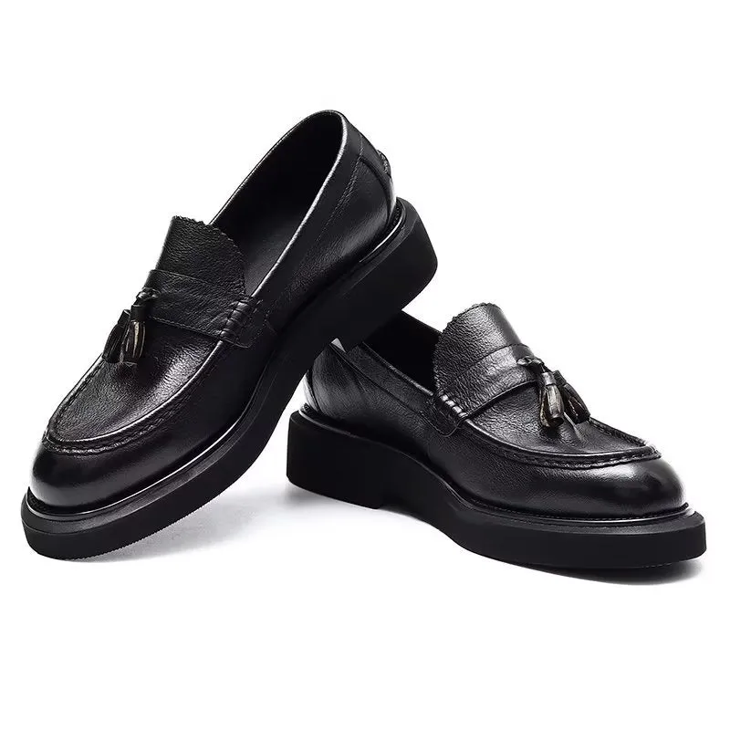 Embossed Elegance Slip-on Dress Shoes