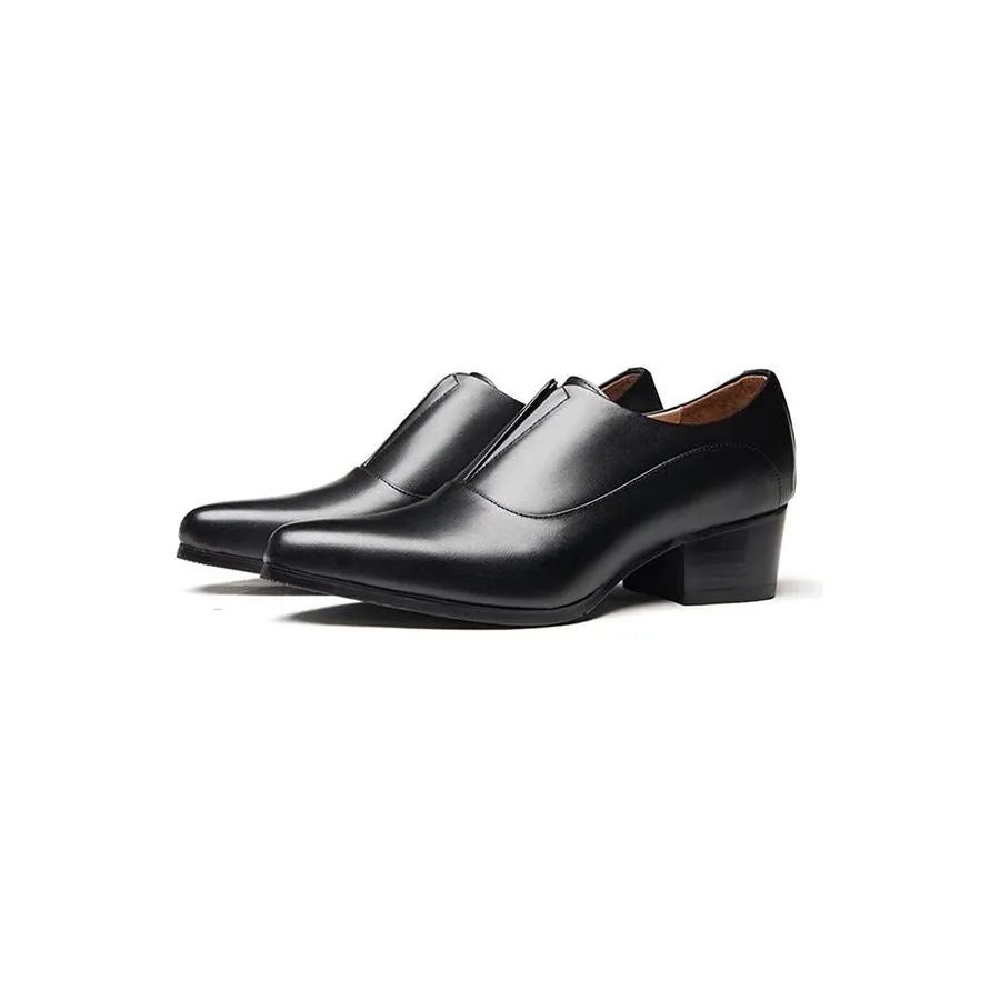 Embossed EleganceLux Slip-on Dress Shoes