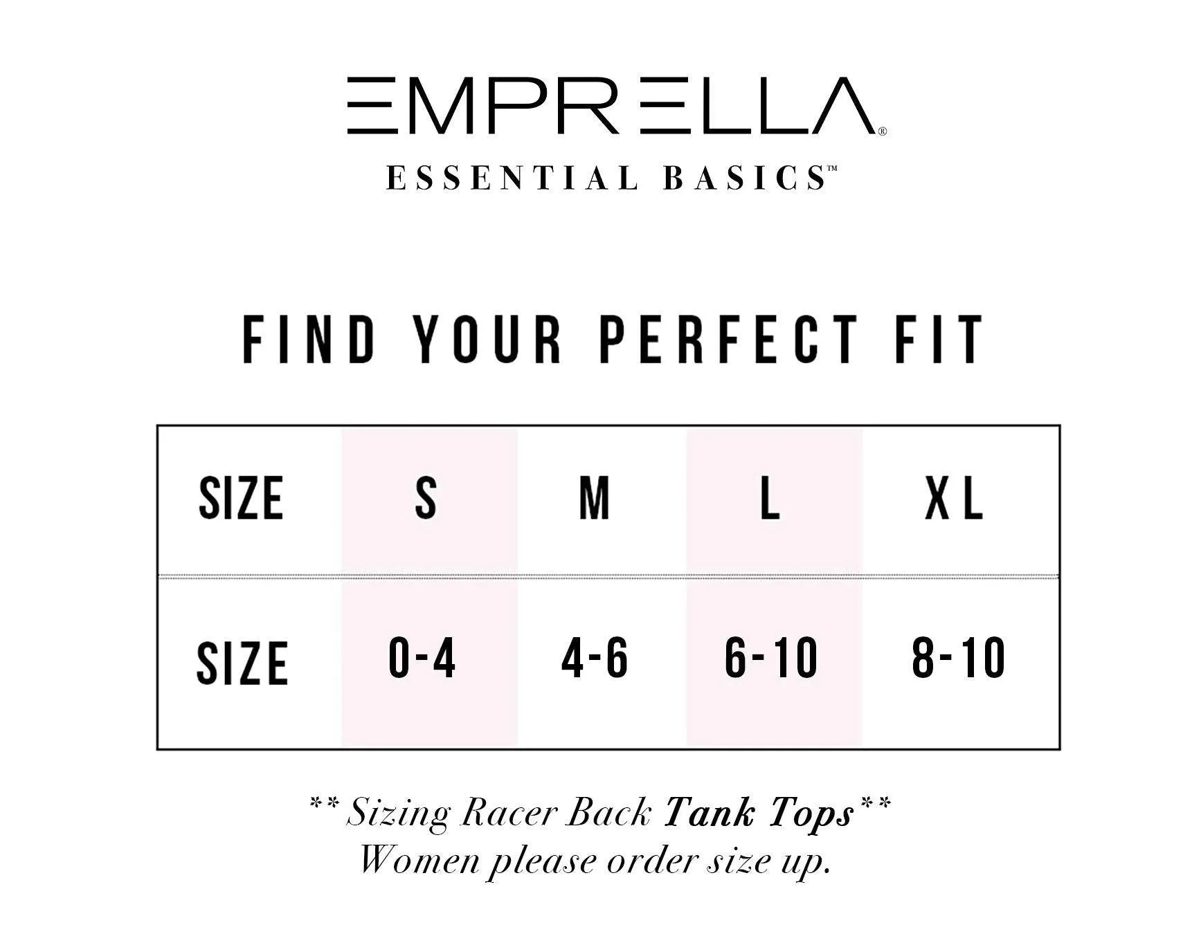 Emprella's Racerback Tank Tops in 4 or 8 packaged sets | Assorted Packs