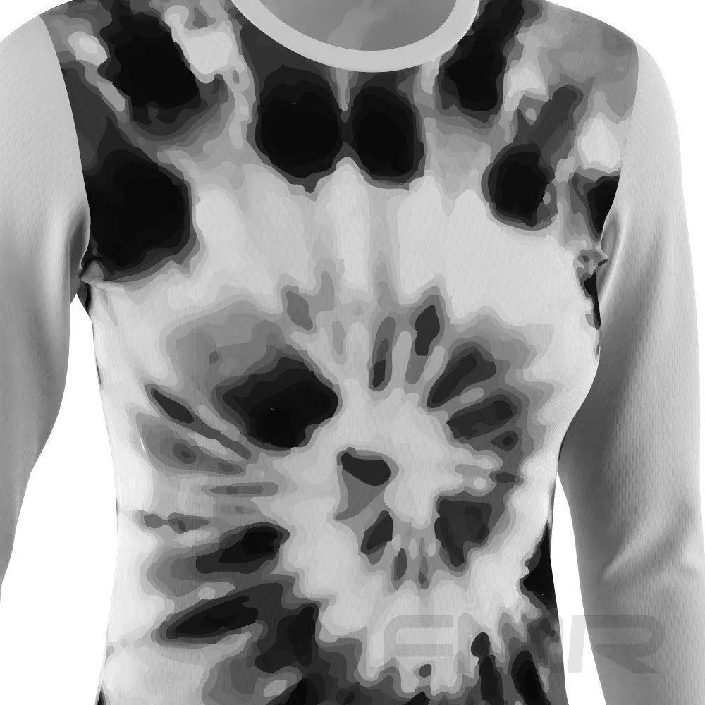 FMR Women's Black&White Tie-dye Long Sleeve T-Shirt