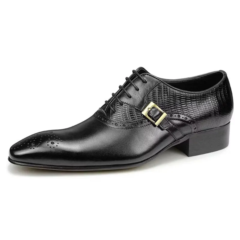 Genuine Leather Elegant LuxeLeather Wedding Brogue Shoes