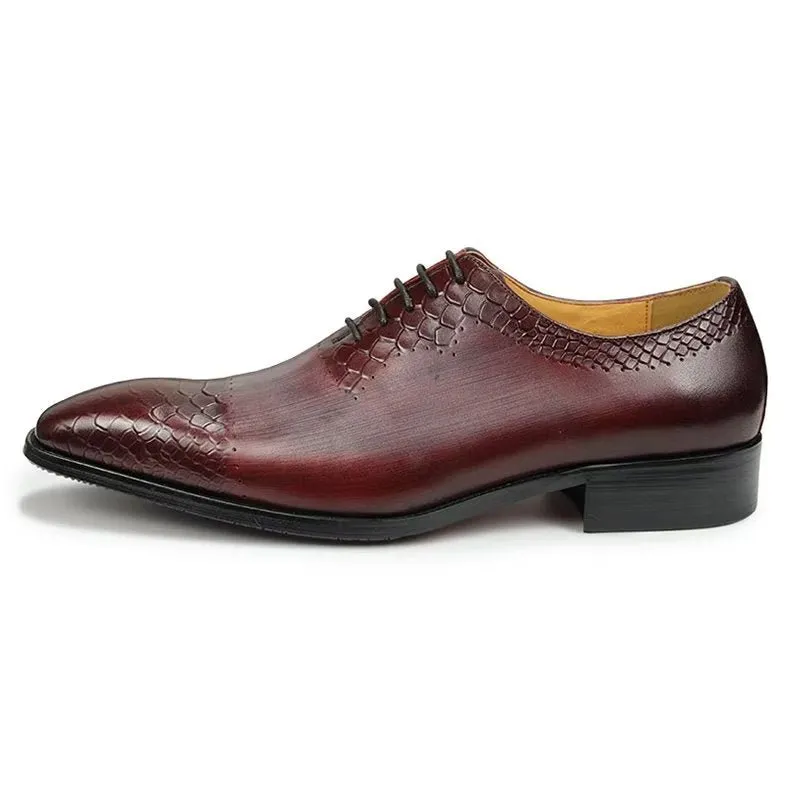 GroomLuxe Chic Brogue Leather Wedding Shoes