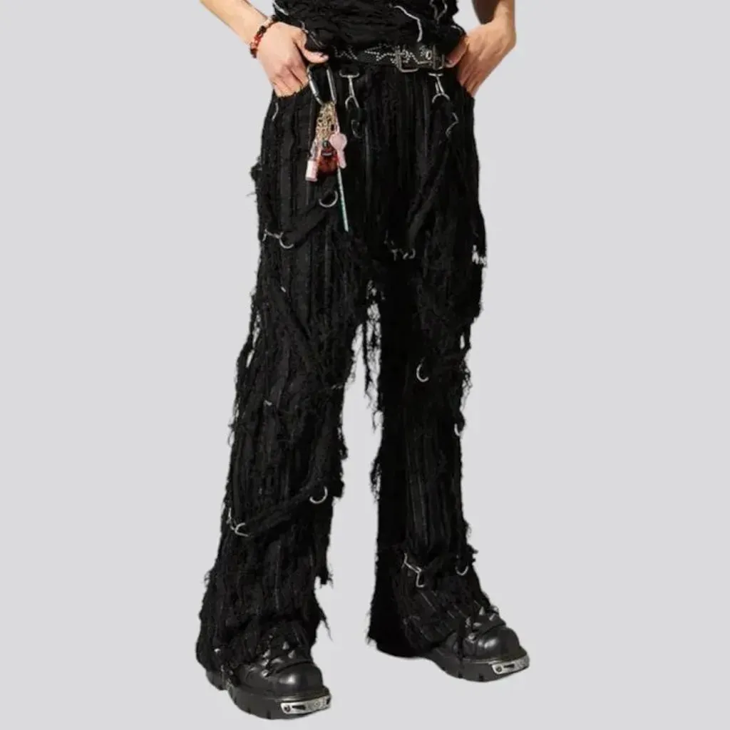 Grunge floor-length jeans
 for men