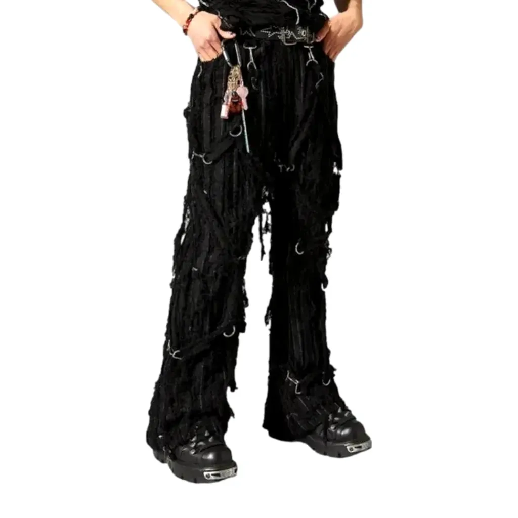 Grunge floor-length jeans
 for men