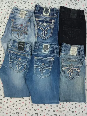 HD014 Men Rock Revival Jeans - 12 pcs