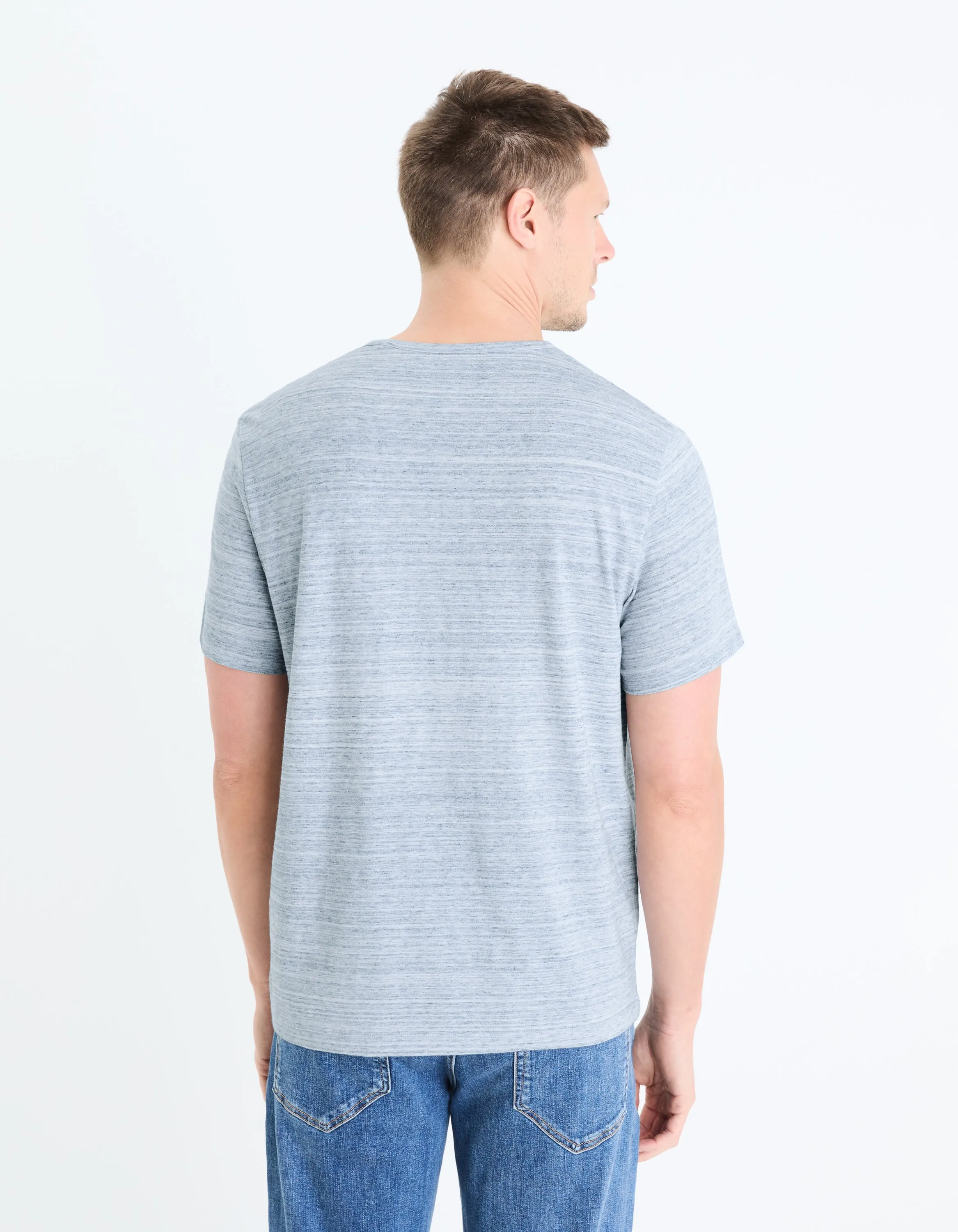 Heathered T-shirt With straight cut and round neck