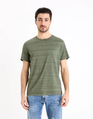 Heathered T-shirt With straight cut and round neck