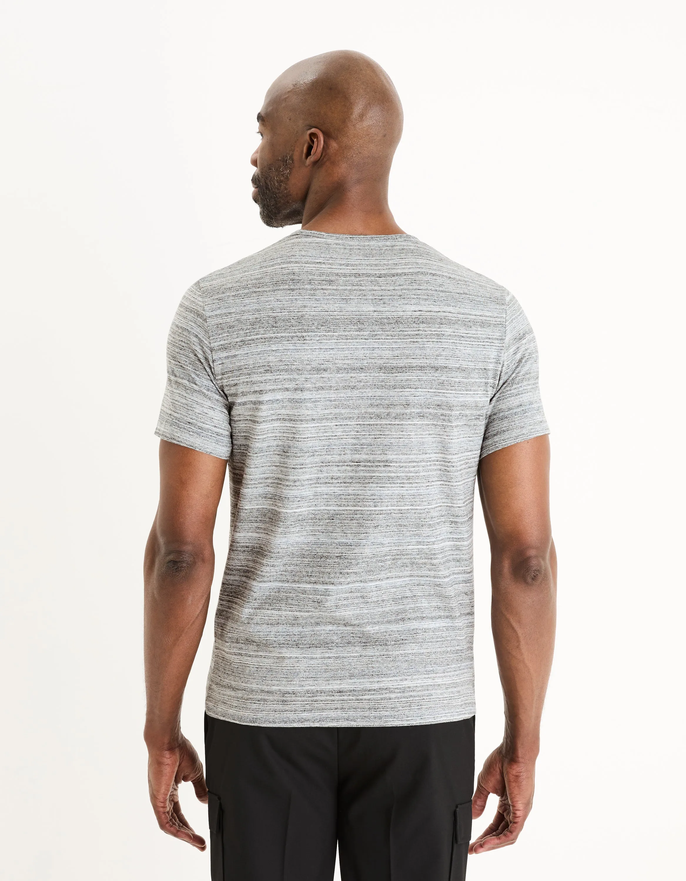 Heathered T-shirt With straight cut and round neck