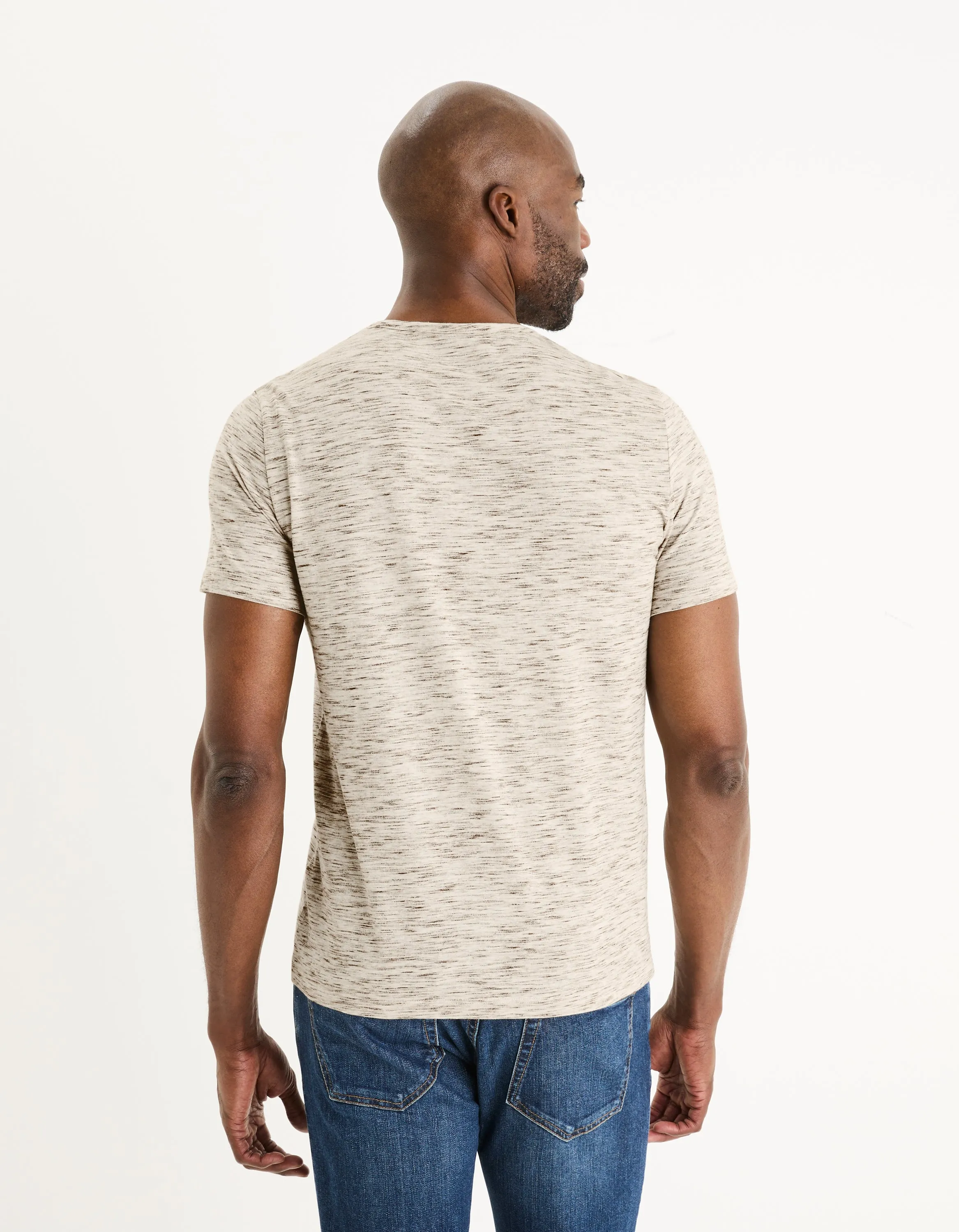 Heathered T-shirt With straight cut and round neck