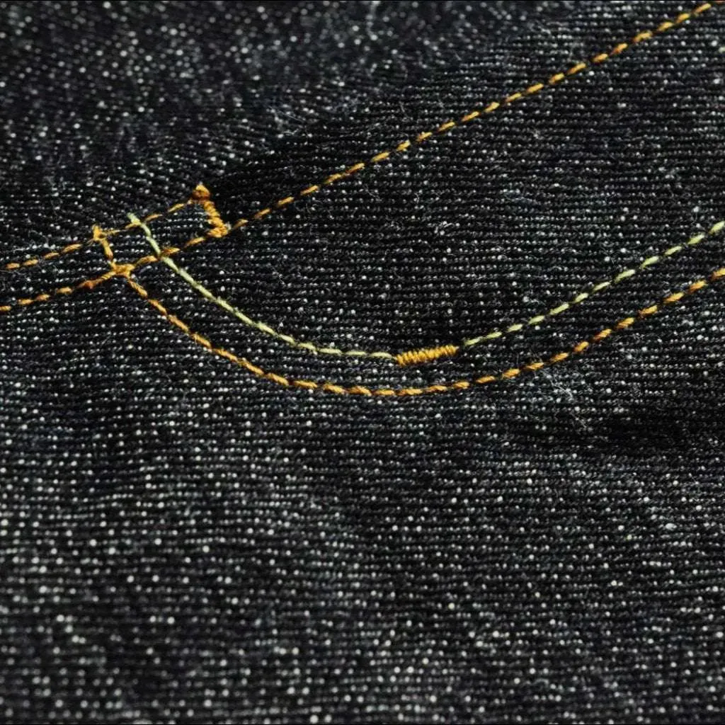 High-waist 16.5oz selvedge jeans
 for men