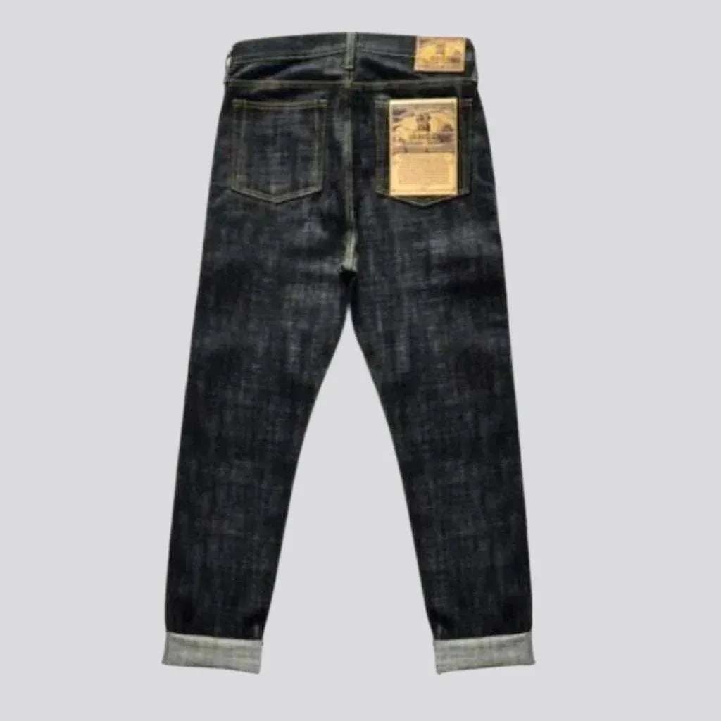 High-waist 16.5oz selvedge jeans
 for men