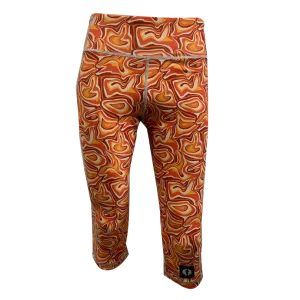 High Waist Funky 3/4 Leggings - Twisted Trails