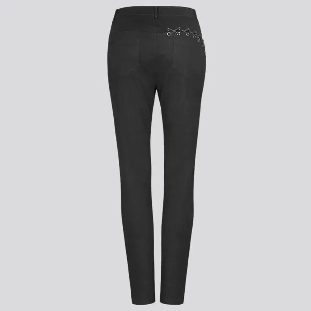 High-waist street jeans
 for women