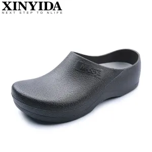 Hotel Kitchen Clogs Non-slip Chef Shoes Casual Flat Work Shoes Breathable Resistant Kitchen Cook Working Shoes Size Plus 37-46