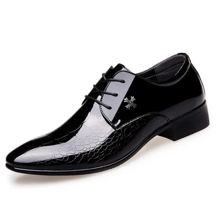 Italian Luxury Patent Leather Men Oxford Shoes