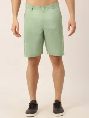 Jashvi Men's Casual Cotton Solid Shorts