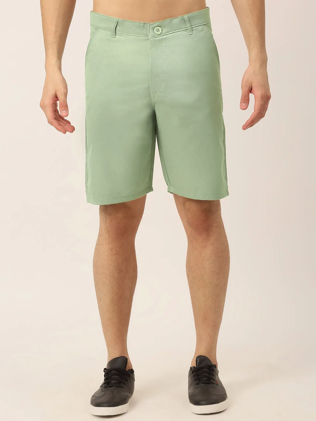 Jashvi Men's Casual Cotton Solid Shorts