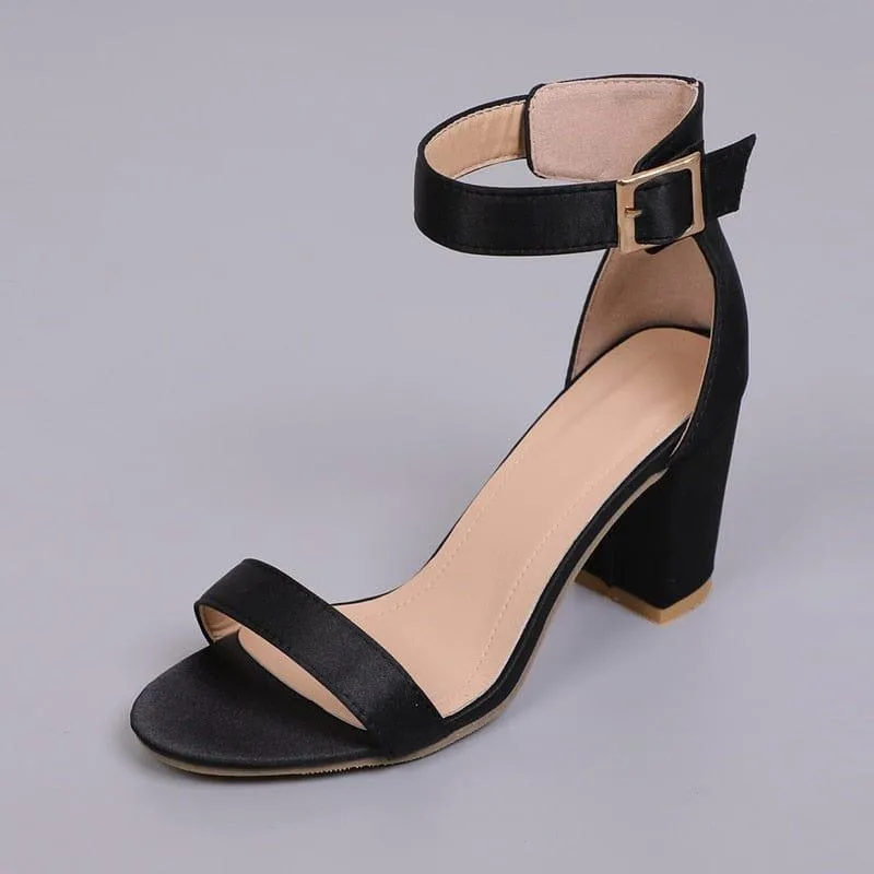 Lace-up Design Buckle Low Heels