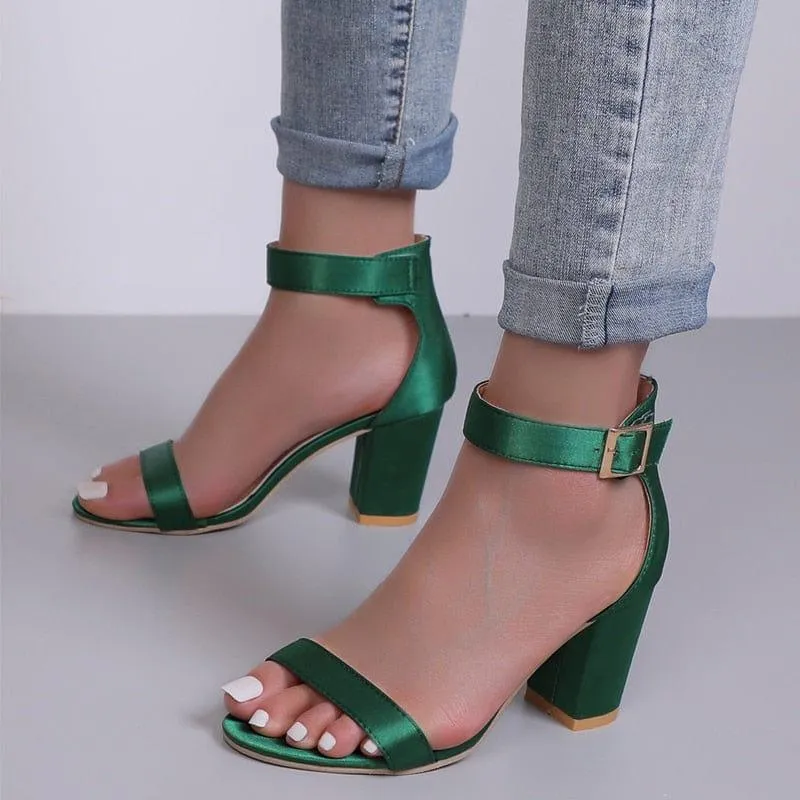 Lace-up Design Buckle Low Heels