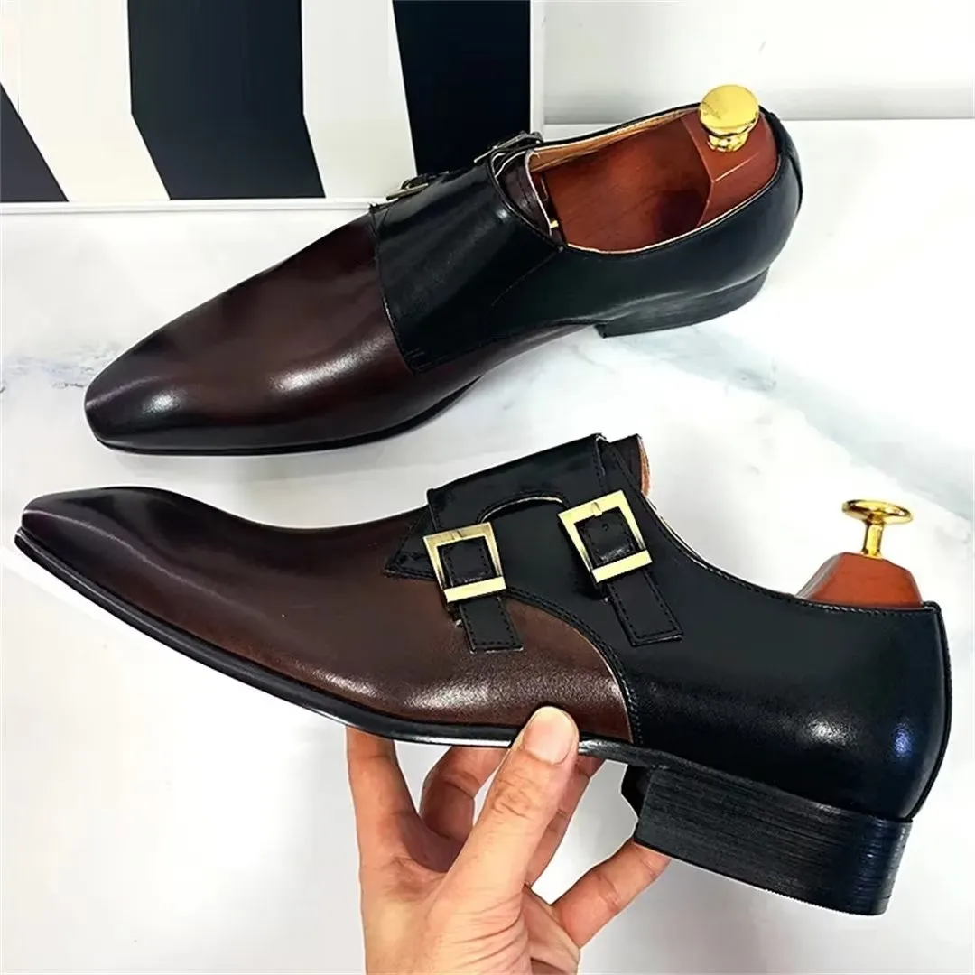 LeathLux Opulent Genuine Leather Pointed-Toe Dress Shoes 1