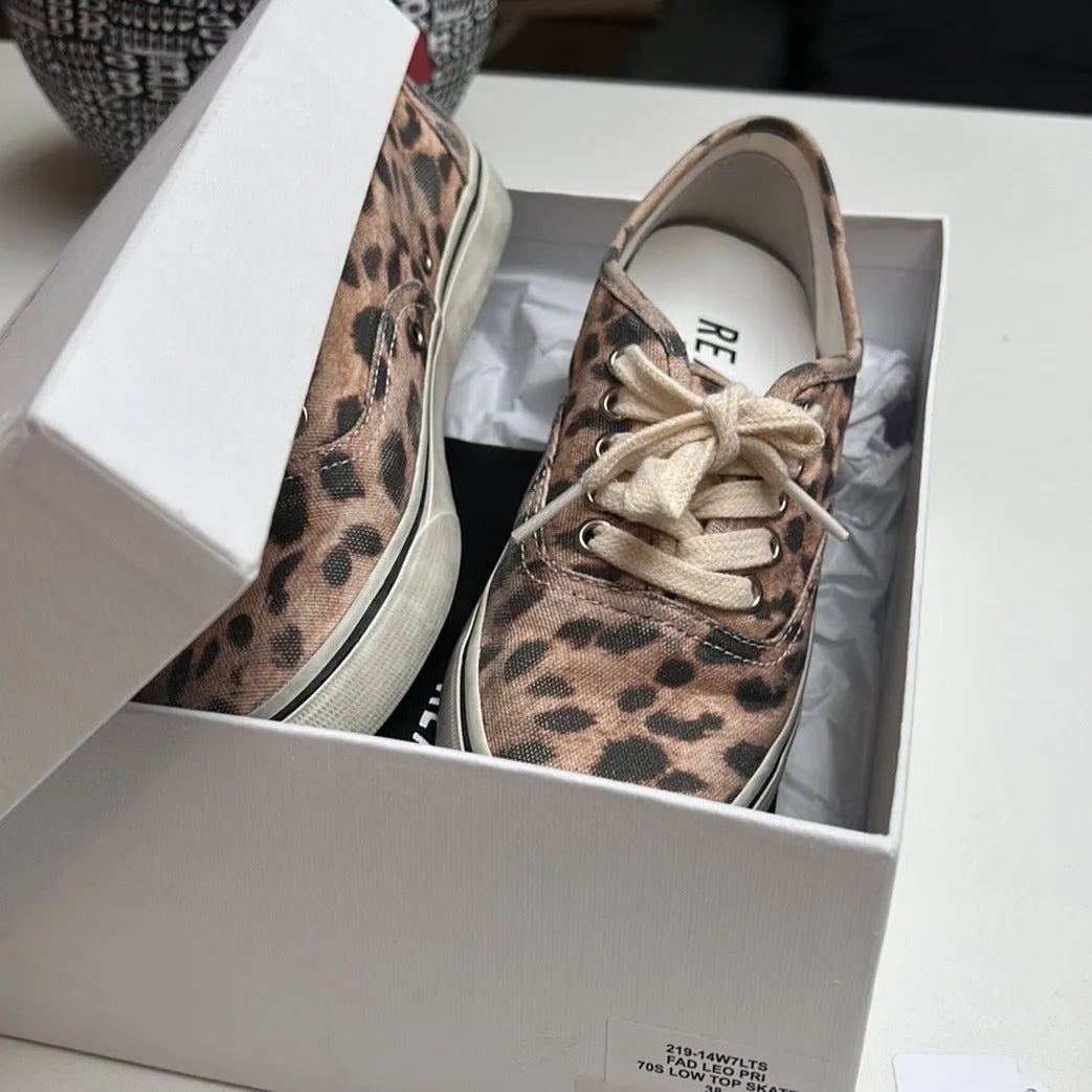 Leopard Print 70s Low Skate Sneakers - 7.5