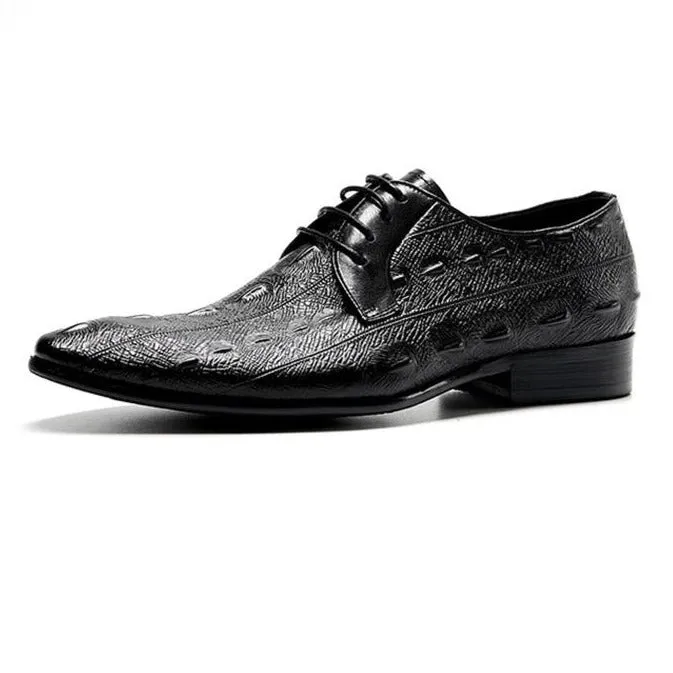 LuxeGator Exotic Lace Up Oxford Dress Shoes