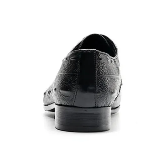 LuxeGator Exotic Lace Up Oxford Dress Shoes