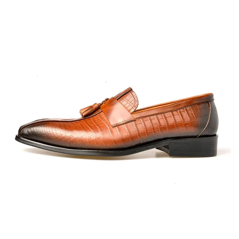 Luxury CrocPoint Slip-On Loafers