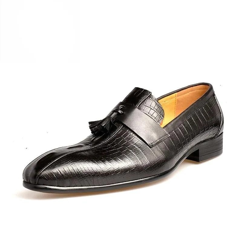 Luxury CrocPoint Slip-On Loafers