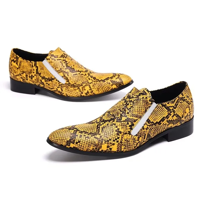 Luxury Exotic-Pattern Slip-on Smart Dress Shoes