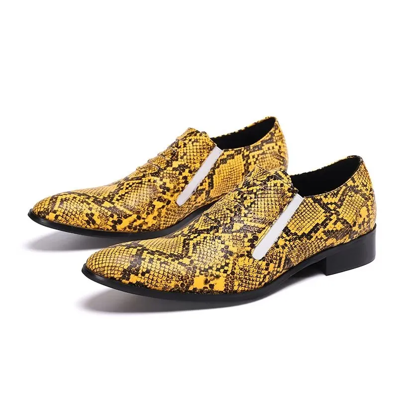 Luxury Exotic-Pattern Slip-on Smart Dress Shoes