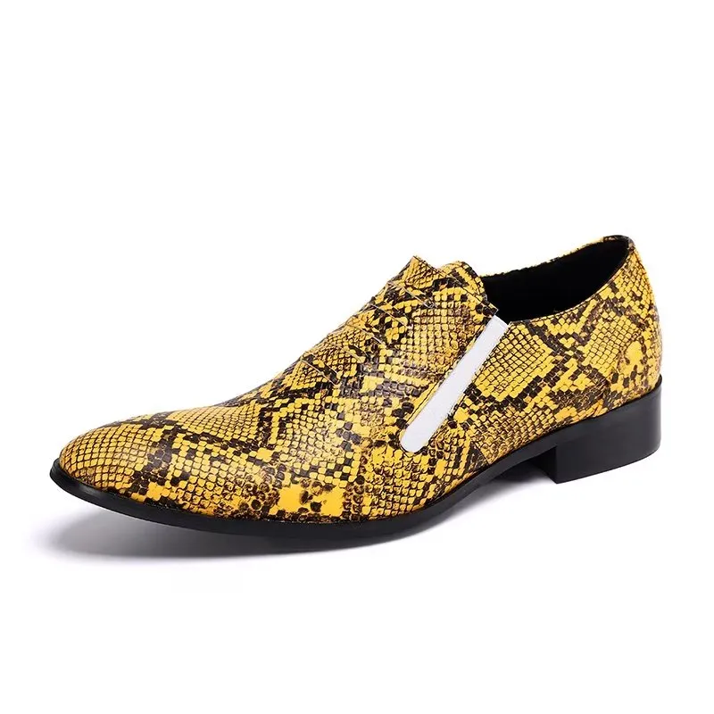 Luxury Exotic-Pattern Slip-on Smart Dress Shoes