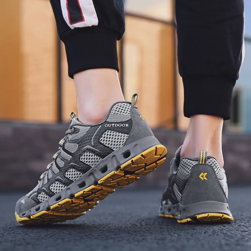 Man's breatahble non-slip cool hiking waterproof sneakers