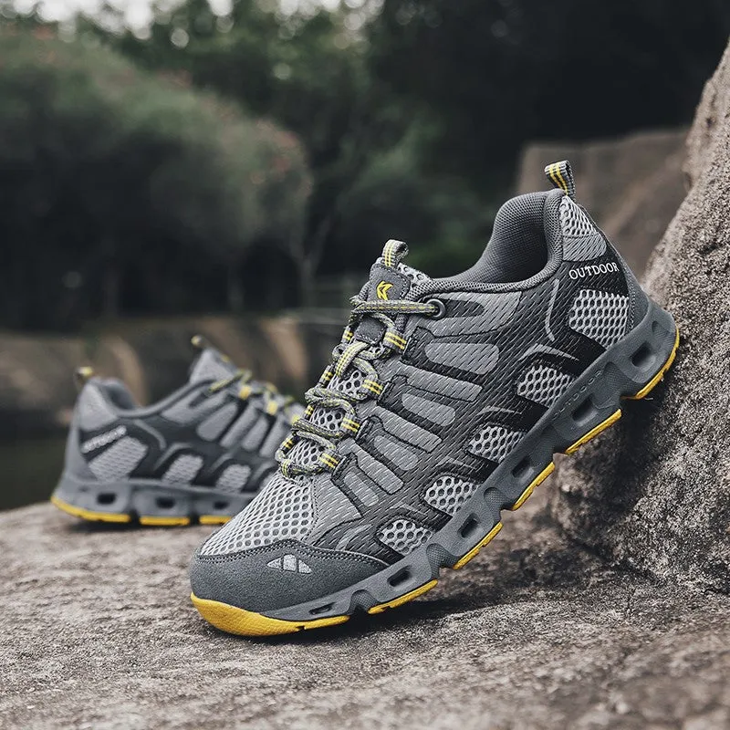 Man's breatahble non-slip cool hiking waterproof sneakers